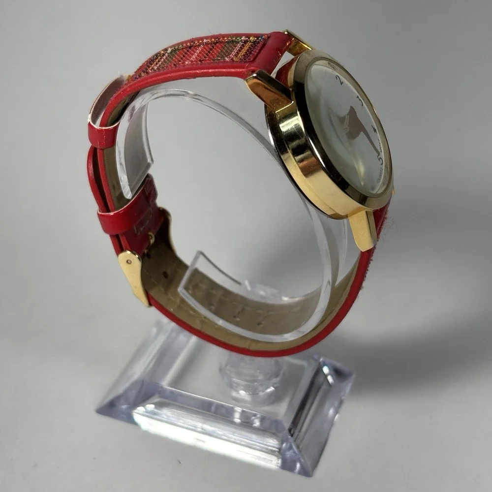 japan movt quartz Reindeer Christmas  Wristwatch Women's Plays Jingle Bells